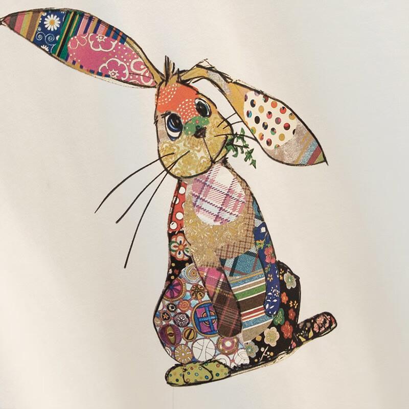 Sibaisha Women's Casual Loose Fit Round Neck Printed T-shirt