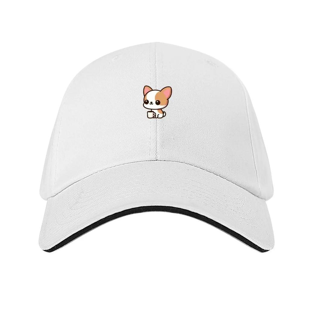 Coffee Chihuahua Baseball Cap Sunscreen Designer Hat Ball Cap tactical cap Men Golf Wear Womens