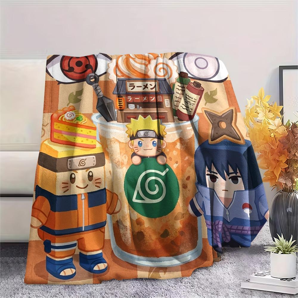 Naruto Print Flannel Blanket, Ultra Soft High Quality All Seasons Warm Throw, Home Decor Cozy Blanket, Perfect Christmas Gift