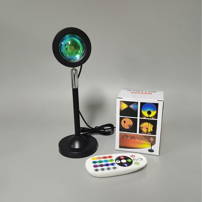 Hot Sale Led Sunset Lamp 16 Colors Rgb With Remote Control Rainbow Projection Night Light Led Sunset Light