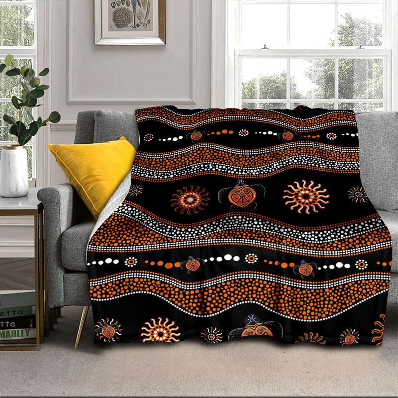 Australian Aboriginal Style Blanket Flannel Blanket Throw Blanket Sofa Cover Blanket Soft Premium Blanket Picnic Blanket Tv Blanket Gifts