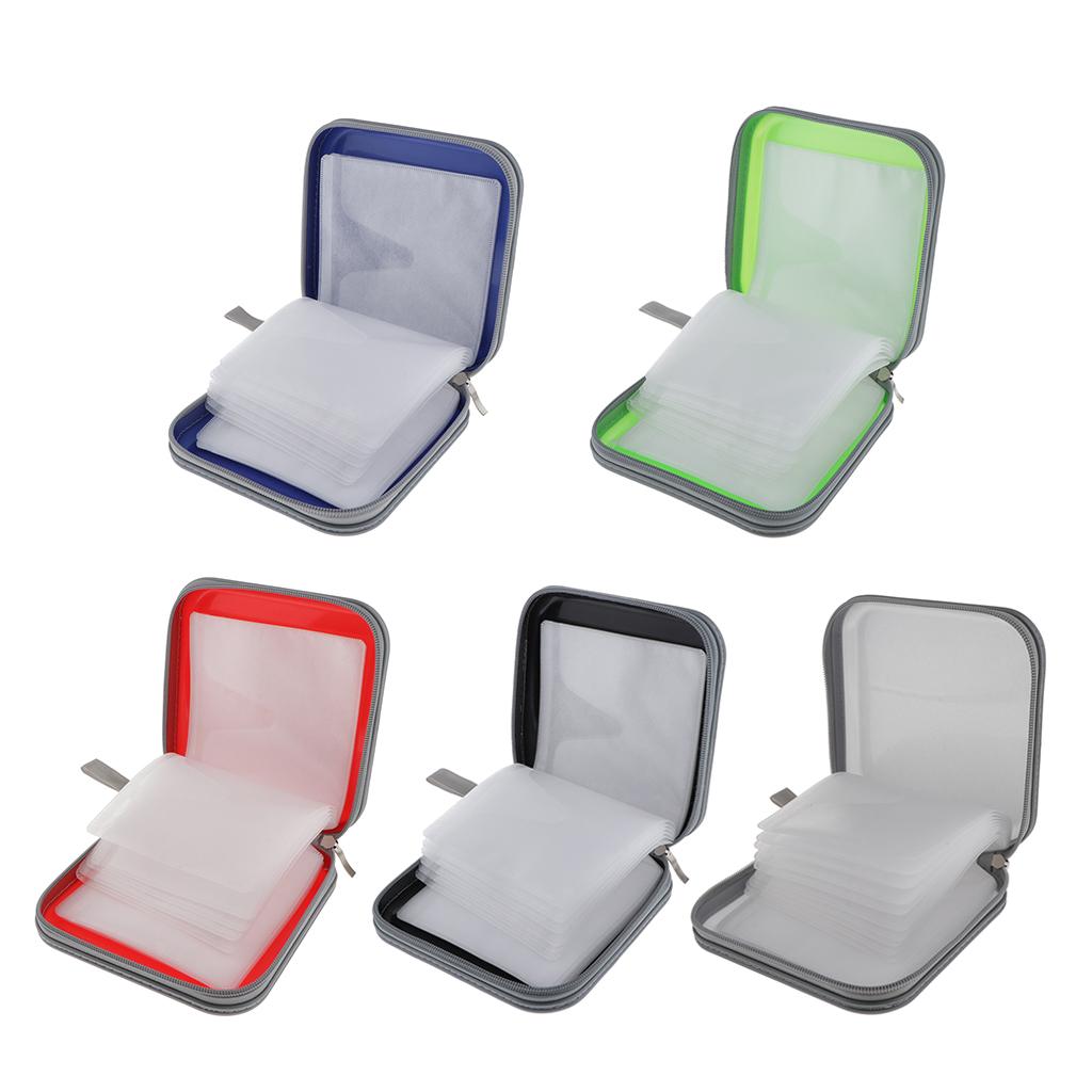 CD DVD Case Plastic Zipper Bag Compact Disc Organizer Square Mini Storage Case for Movie Lovers