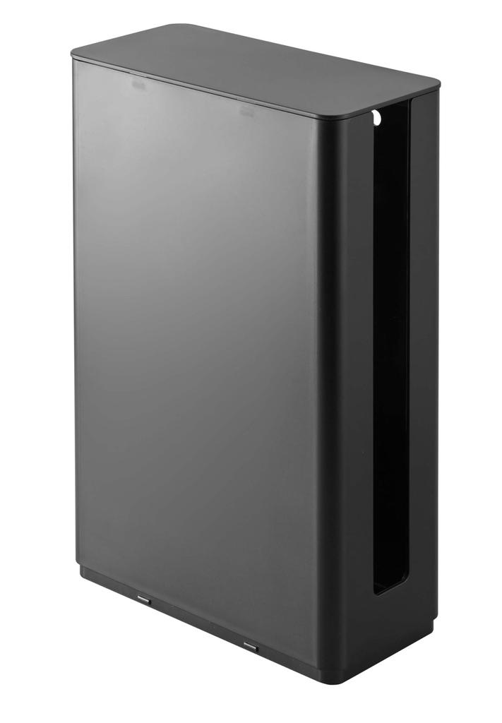 Yamazaki Jitsugyo 5751 Custodia per router sottile impilabile con coperchio, lunga, nera, circa. L9.7XP20.2XA30.2 (compreso il coperchio) cm Smart Può essere conservato