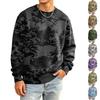Men's Camouflage Printed Long Sleeve Shirt, Relaxed Fit Neck Casual Top