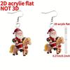 Santa Claus & Christmas Tree Acrylic Earrings