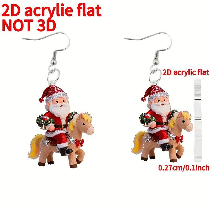 Santa Claus & Christmas Tree Acrylic Earrings