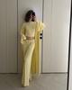European & American Women's 2025 Summer Casual Long Cardigan & High-waisted Trousers Set.