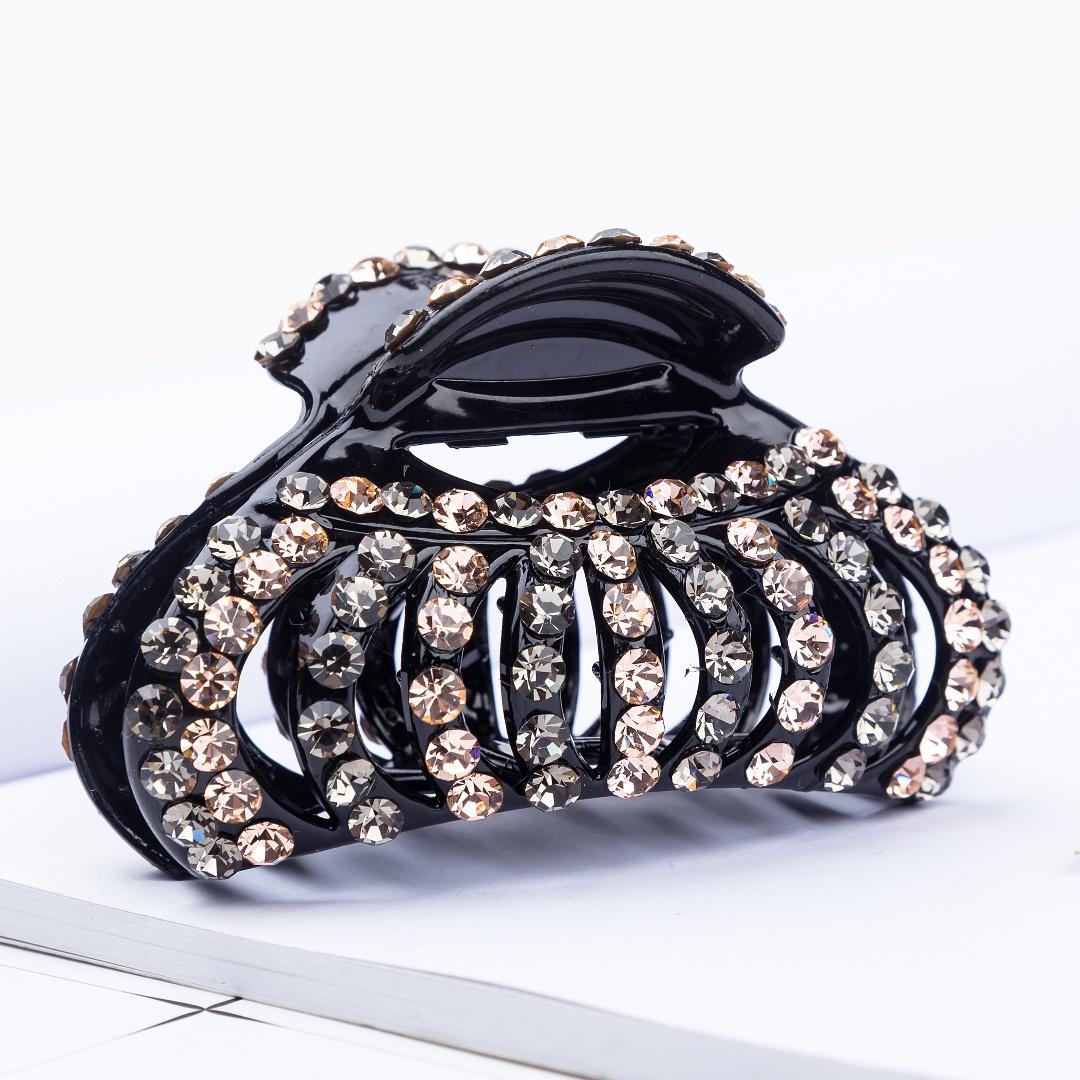 

Заколка для волос в форме листа-чемпиона Модные стразовые заколки для волос Аксессуары для женщин и девушек Стразовое украшение для волос длиной 9 см