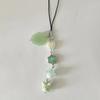 Handmade Four Leaf Clover Beaded Phone Charm Y2K Cute Cat Totoro Keychain Cybercore Cell Phone Chain Pendant Key Ring Bag Decor
