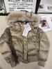 Yu Yan, winter explosion hooded raccoon fur collar small short white duck down jacket warm retro jacket women