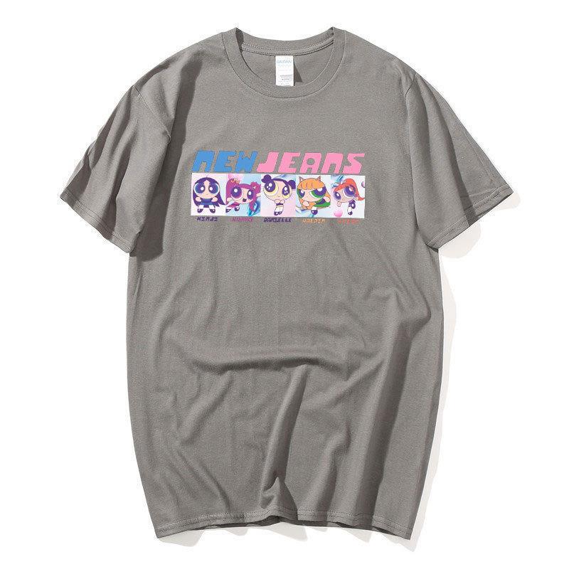 Newjeans Get Up Around Harajuku Printed Fashion Men'S And Women'S T-Shirts Top Short Sleeves