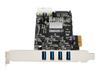 Adaptateur USB - STARTECH - Carte Contrôleur PCI Express À 4 Ports USB 3.0 - 4 Voies Dédiées De 5 Gb/s