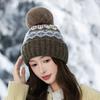 Winter Retro Jacquard Ethnischer Wind Warme Samt Verdickte Kältefeste Strickmütze Outdoor Reithut Ohrenschutzmütze