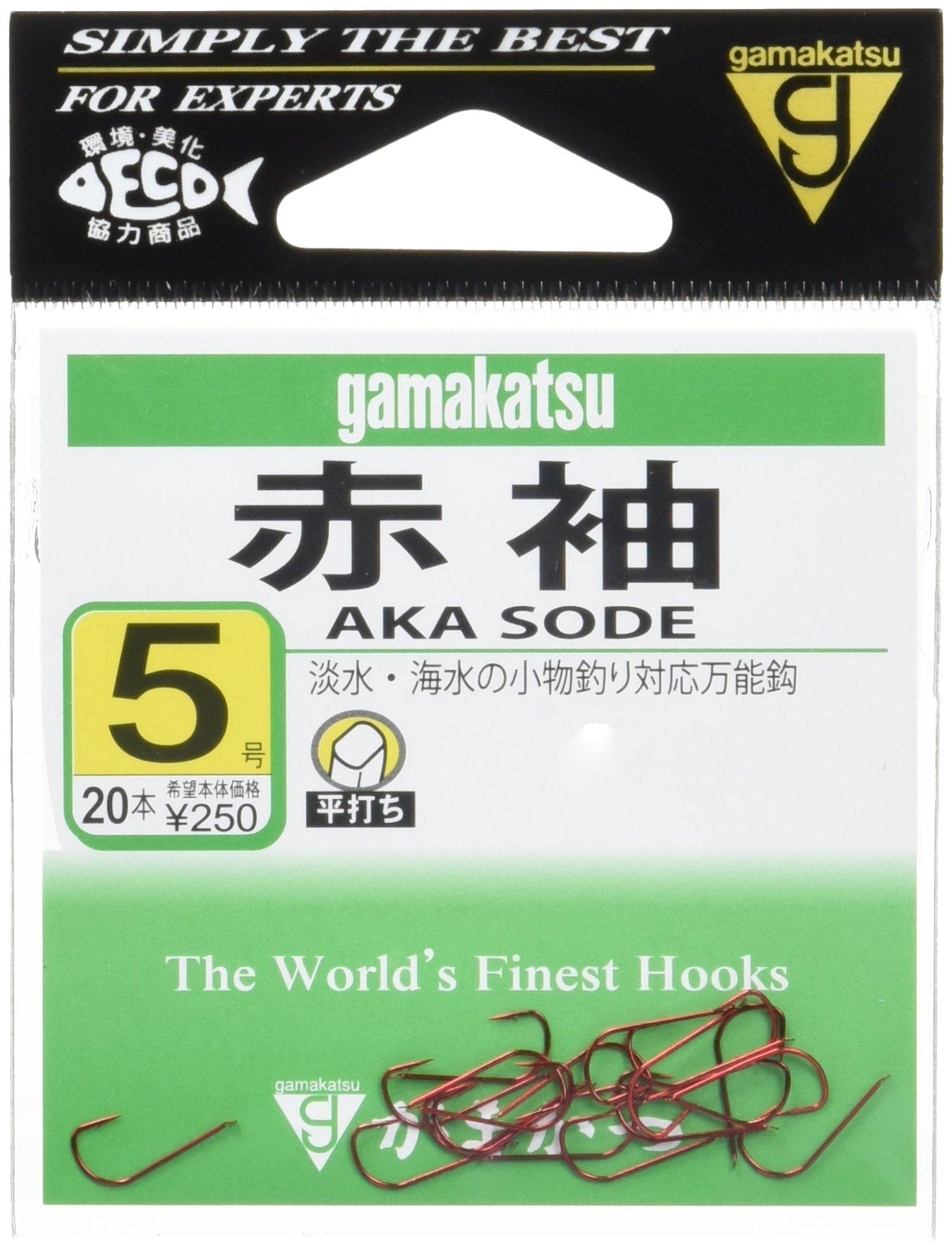 Gamakatsu Red Sleeve Hook No. 5 Fishhook Medium