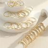 23PCS Fashion Luxury Shiny Zircon Wave Multi-Element Design Women's Ring Set, Suitable or Women's Daily Wear Rings