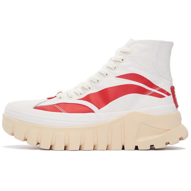 

new LiNing Wave Cushioning Anti Slip And Wear Resistant Height Increasing High Top Casual Shoes Women s 37.5