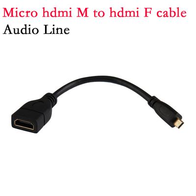 Micro-HDMI-kompatibles Stecker D auf HDMI-kompatible Buchse A Adapterkabel HDMI zu HDMI-Kabel für Standard-HDMI-Schnittstelle