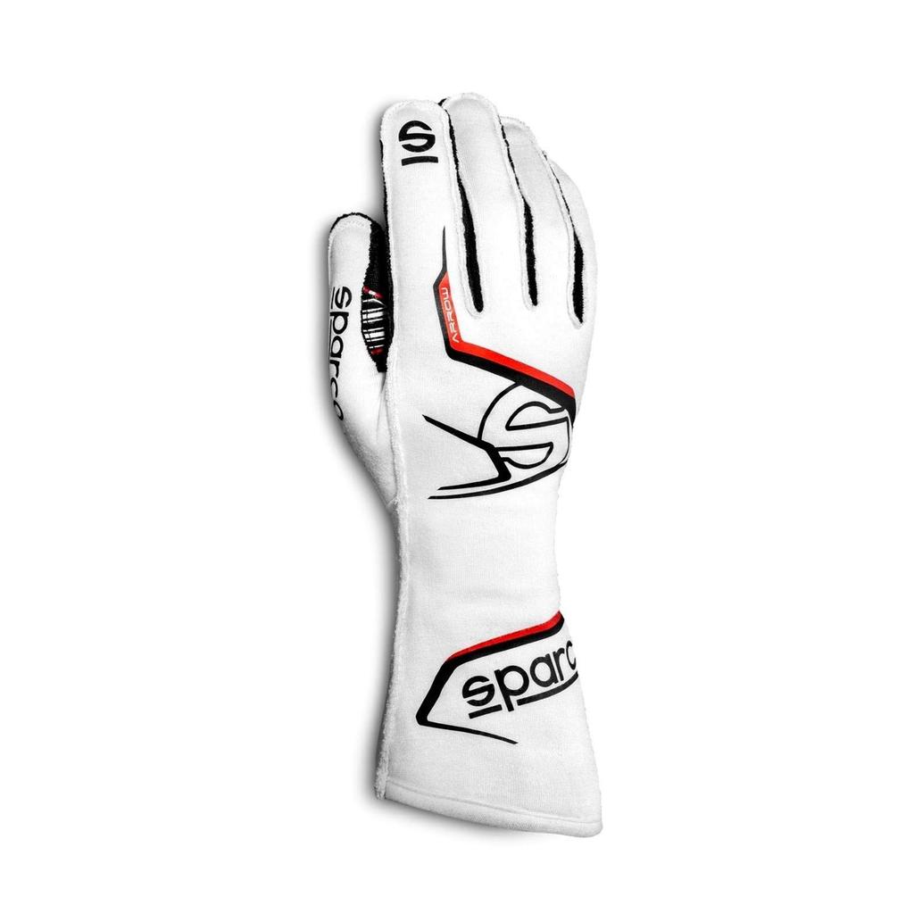 Sparco Racing Gloves ARROW for 4 Wheels Standard Approved 9 S00131409RSNR FIA8856-2018 (Red, (M Size))