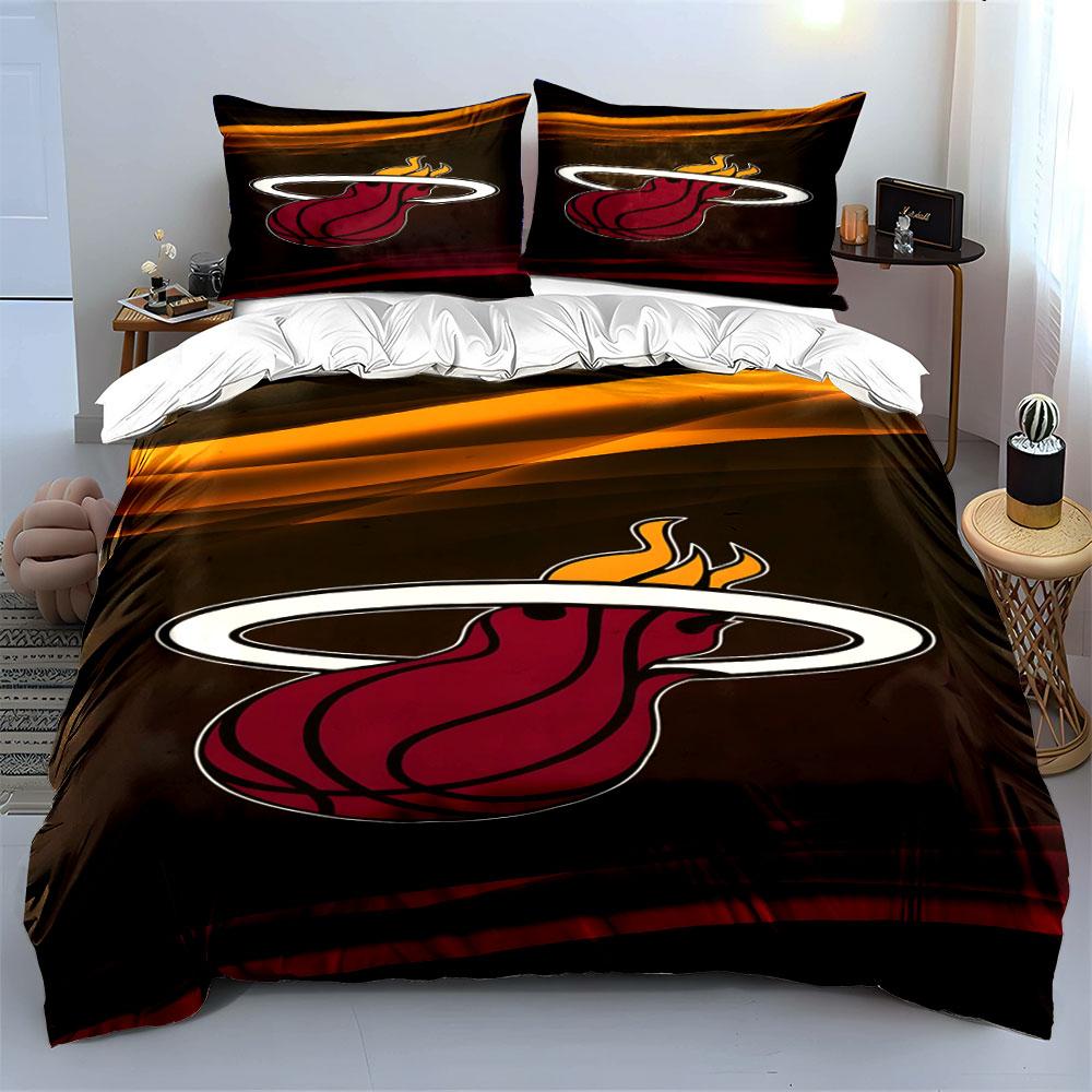 Flaming basketball logo design. Bedding sets Duvet cover sets Duvet covers Pillowcases(1*Duvet Cover 2*Pillowcases without duvet insert)