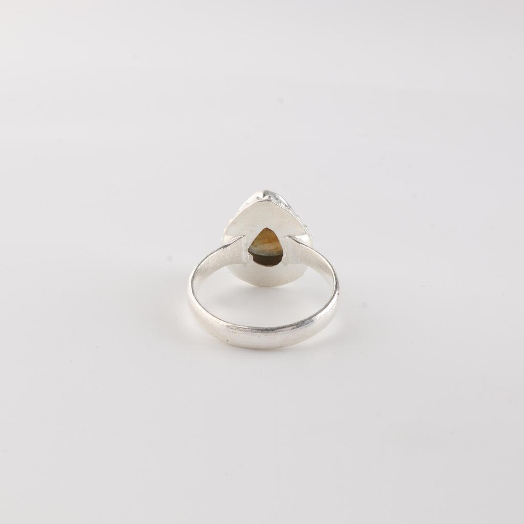 Natural Labradorite Gemstone 925 Sterling Silver Handcrafted Designer Ring For Her, March Birthmonth Jewelry RR-77-25