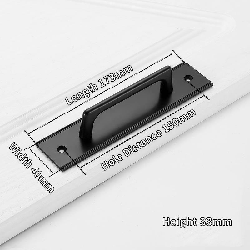 KAK Aluminiumlegierung Schwarze Türgriffe für Innentüren Schlafzimmer Küchentürgriffe Möbelgriff Türbeschläge