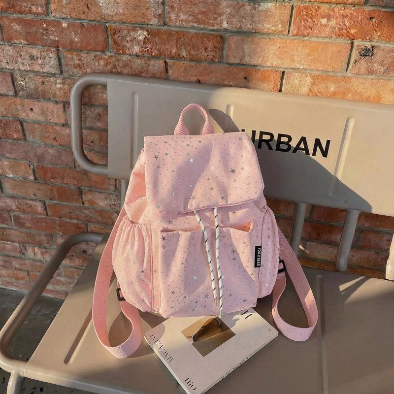 Schoolbag Korean ins Wind Star Backpack Versatile 1011 New Female College Style Commuter Travel Lightweight Backpack