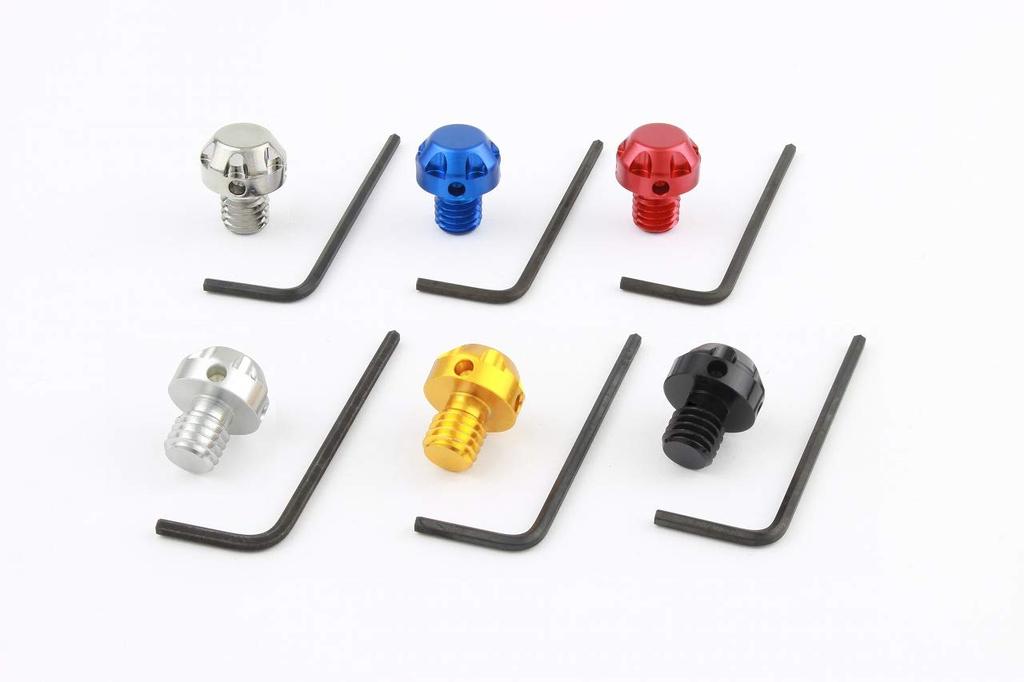 POSH 000811-06 Motorcycle Supplies Mirror Hole Cover Cap NASA Type M8 Positive Screw Black (1 Piece)