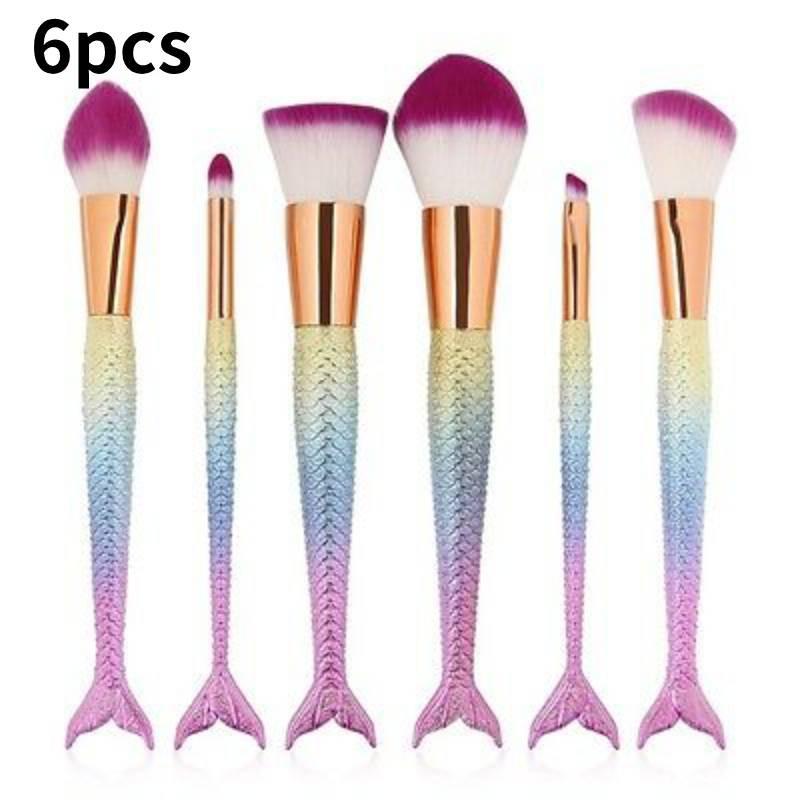 Mermaid Makeup Brush Set Foundation Eyeshadow Brushes Cosmetic Durable Tool