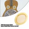 2PCS Resonator Guitar Sound Hole Cover Inserts Screen Metal for   Parts(Gold)