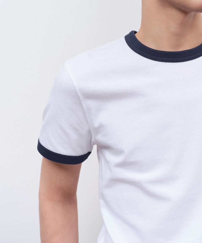 Musinsa Standard Classic Ringer T-Shirt [White]