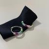 Retro Versatile Color Drip Oil Circle Ear Buckle Femininity Versatile Fresh Cold Wind Earrings Earrings Earrings
