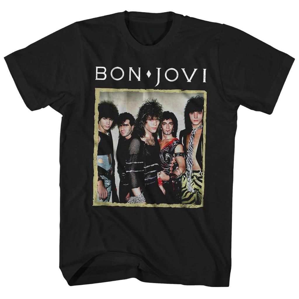 2026 New Summer Metal Bon Jovi Rock Band Casual TShirt Unisexs and Womens Band Brand High Quality Oversized Top