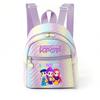 Kpop Synthetic Leather School Backpack for Girls Lightweight Candy Color Campus Bag