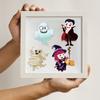 Spooky Cartoon Stickers Set Of 8 For Laptop Tablet Personalizations Halloweens Party Theme