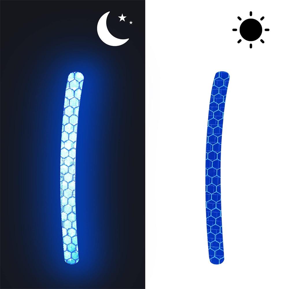 20pcs/set Reflective Car Wheel Decorative Stickers Waterproof Rim Decal Adhesive Warning Reflectors Tape For Vehicles Motorcycle