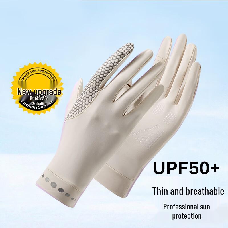 Women s Ice Silk UV Protection Fingerless Driving Cycling Gloves