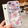 Cartoon Flowers Print Case For iPhone 17 Pro Max For iPhone 16 15 14 13 Pro Max Luxury Hybrid TPU+PC Clear Back Hard Cover