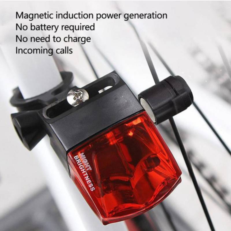 Bicycle Tail Light Self Powered Led Warning Light For Mountain And Road Cycling Safety