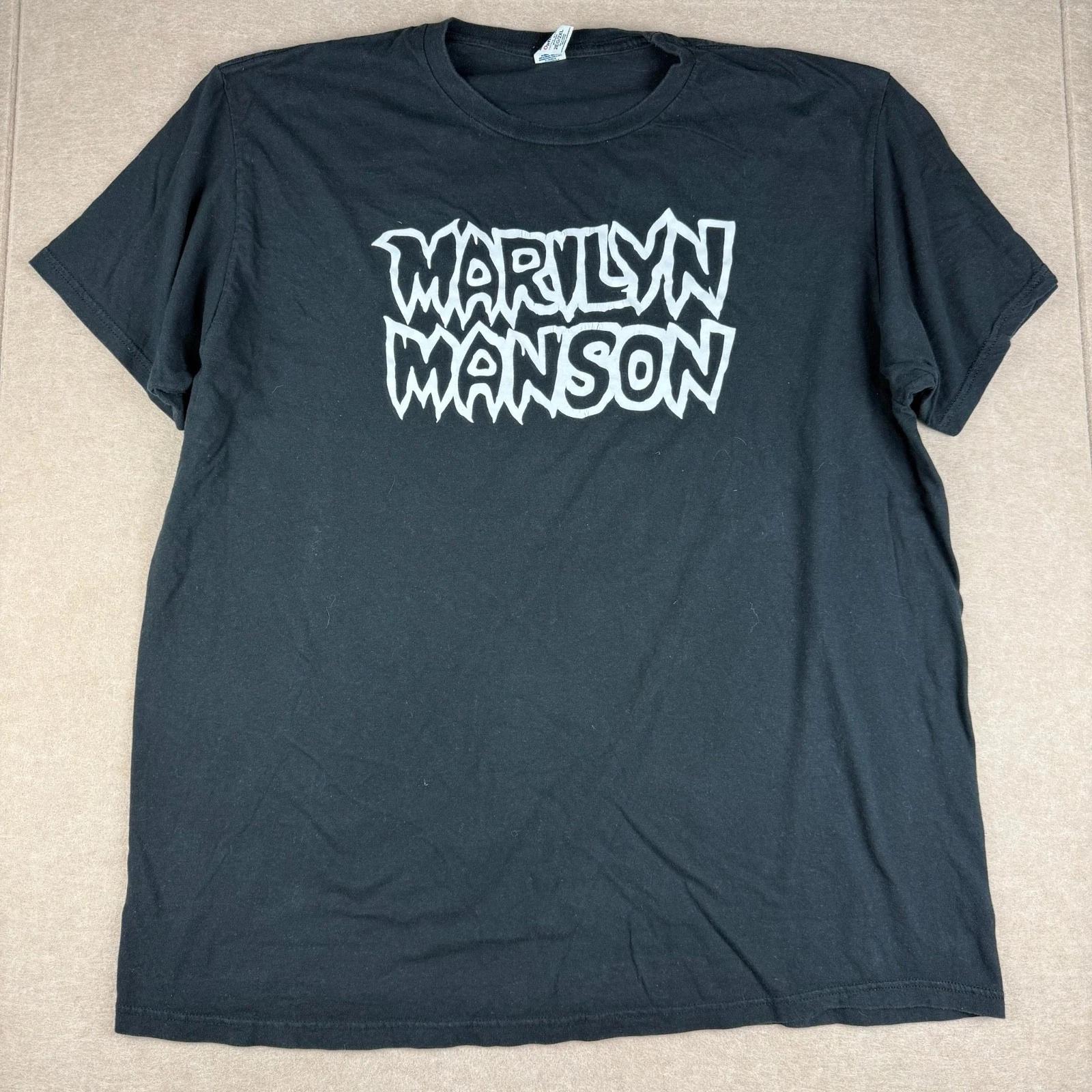 Marilyn Manson Band T Shirt Mens 2XL Black Rock Metal Music Promo Tee S