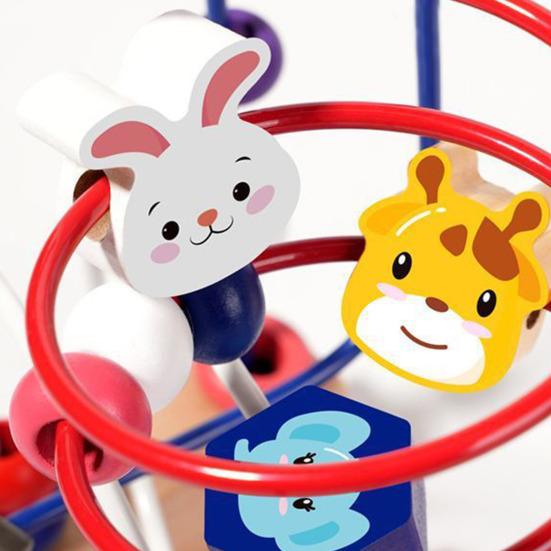 Ahşap Boncuk Labirent Oyuncak İnce Motor Becerileri Eğitici Okul Öncesi Öğrenme Hayvan Boncuklu Roller Coaster Çember Oyuncak Küçük Çocuklar Erkek Kız Hediye