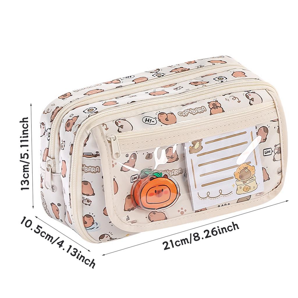 Cute Pencil Case For Elementary School Girls High-looking Large-capacity Pencil Case Junior High School Girl Painful Pencil Case