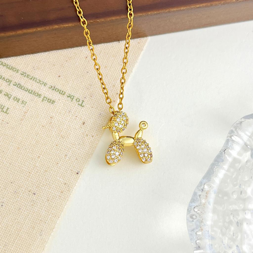 Colorful Zodiac Horse Necklace - A Unique and Versatile High-End Titanium Steel Necklace with a Touch of Sophistication
