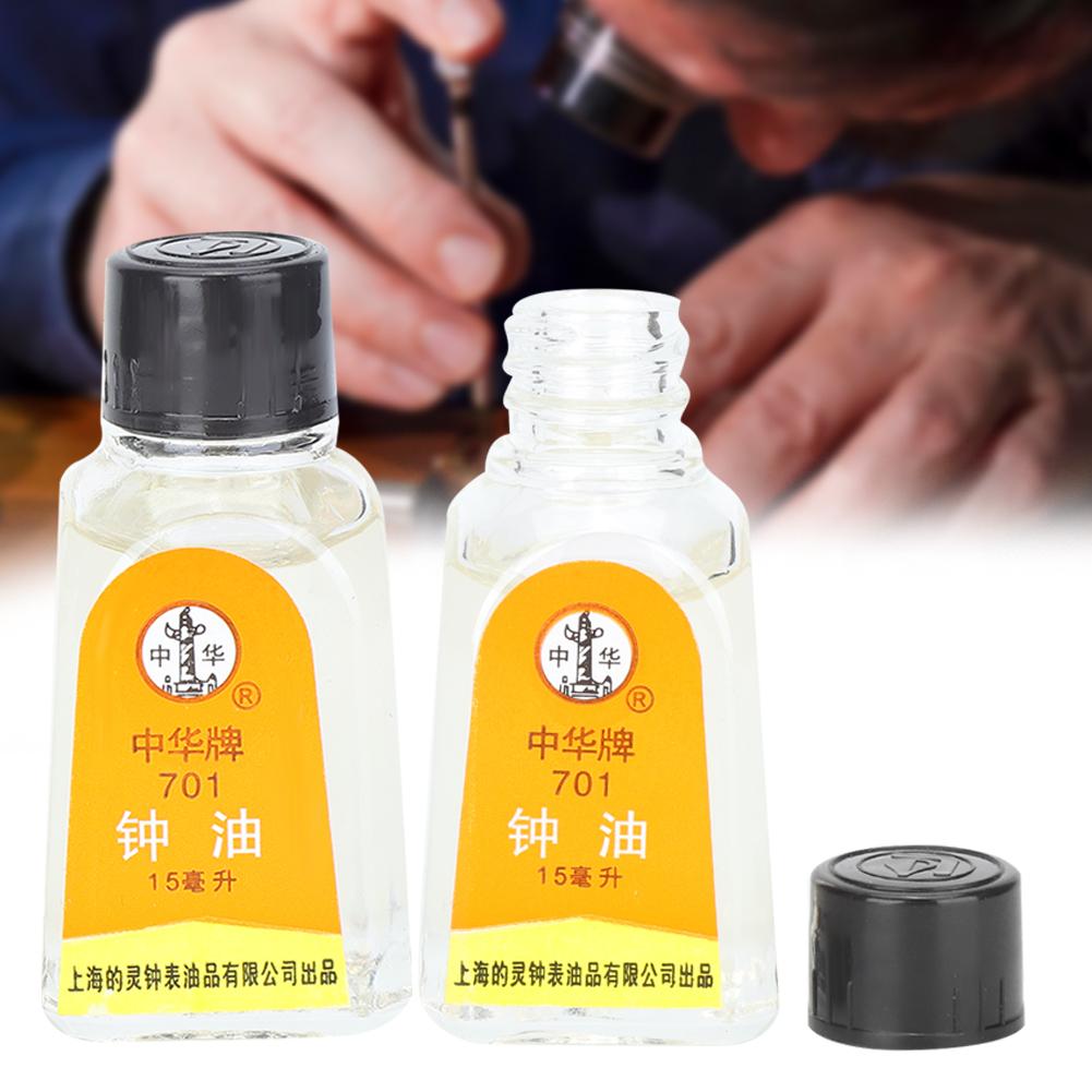 2 Stück 15ml Uhrenöl 701 Schmiermittel Armbanduhr Uhr Wartung Reparaturwerkzeug