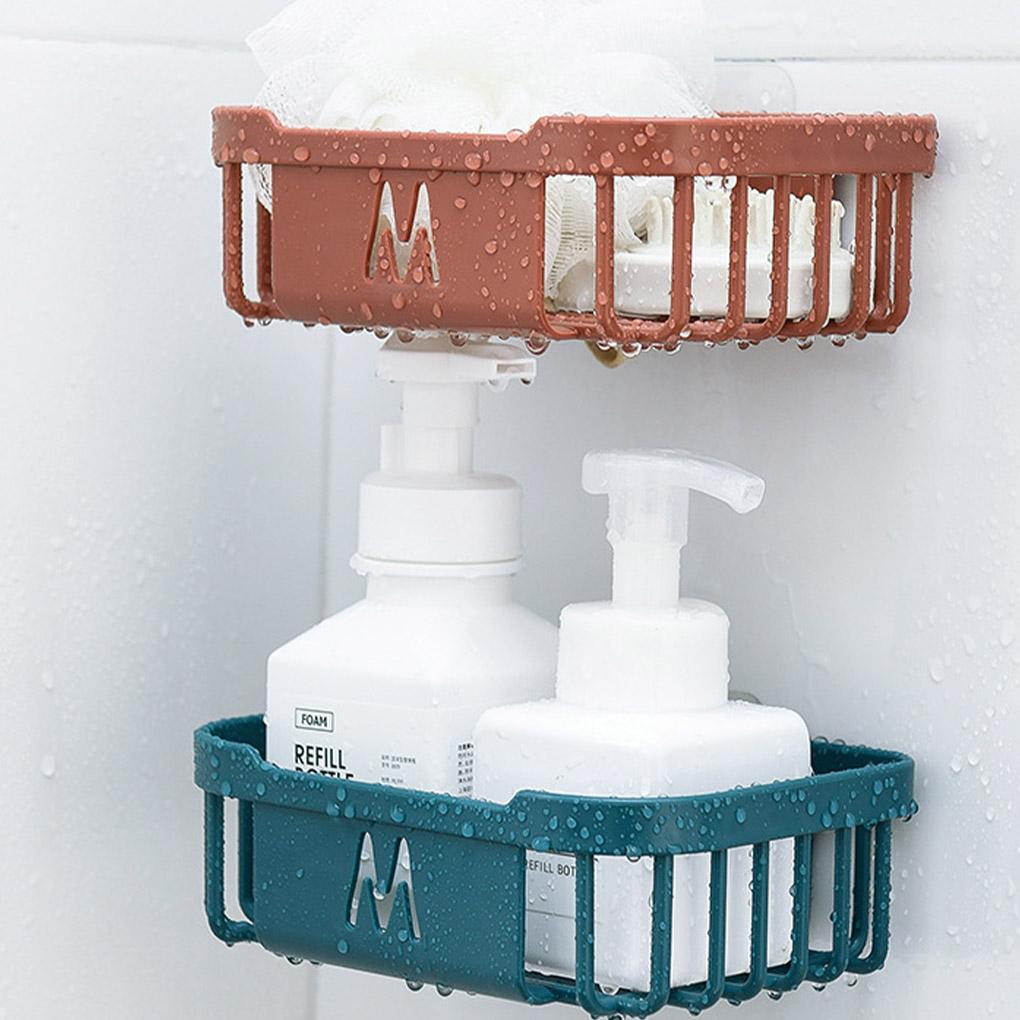 Recableght Wall\-Mounted Tissue Storage Rack Hollow Drain Basket Roll Paper Shelf Firm Durable For Kitchen Bathroom Toilet