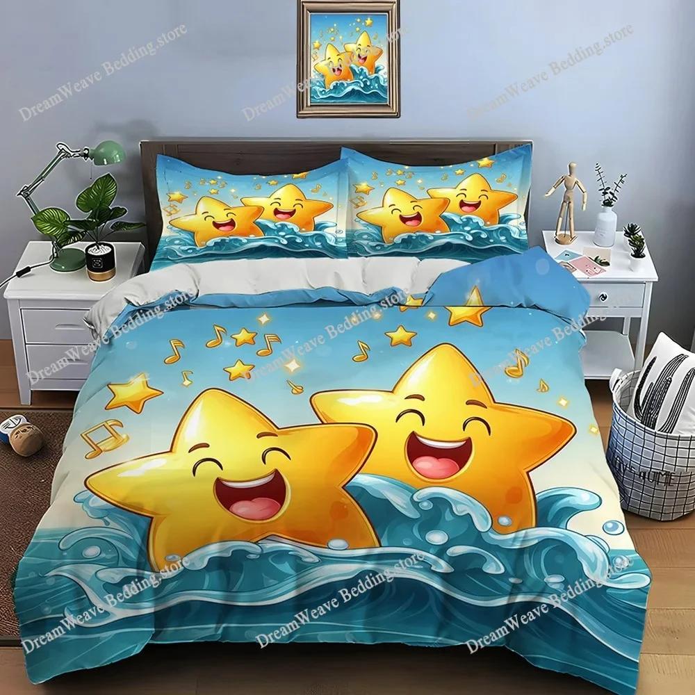 New Stars Bedding Set Single Twin Full Queen King Size Bed Set Adult Kid Bedroom Duvet Cover Sets 3D Print Anime Bed Sheet Set