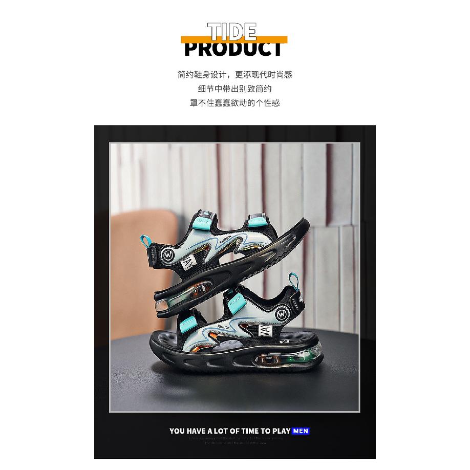 Boys' Sandals New Children's Sports Beach Shoes for Older Kids with Air Cushion Soft Sole Boys' Summer Lightweight Sandals