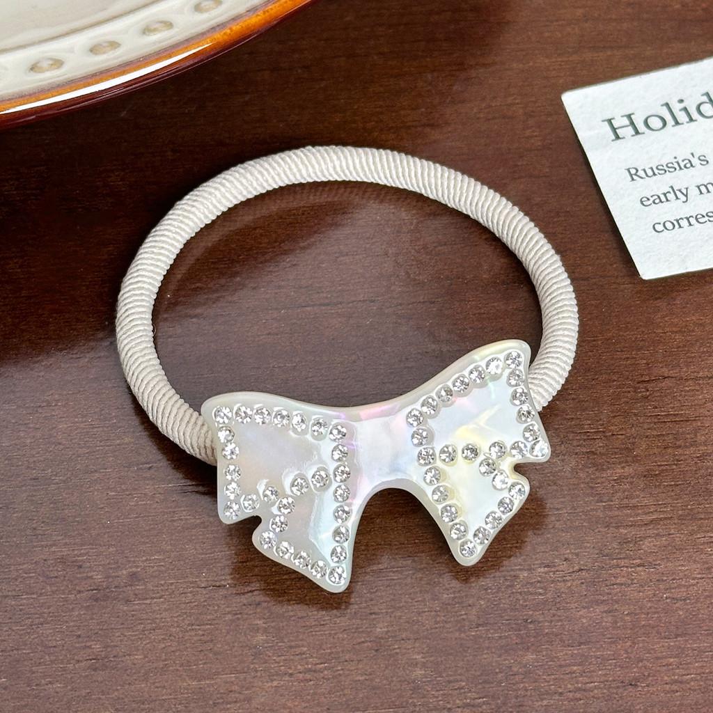 Four Centimeter Trendy Rhinestone Duckbill Hair Clips With Adorable Bow And Color Options