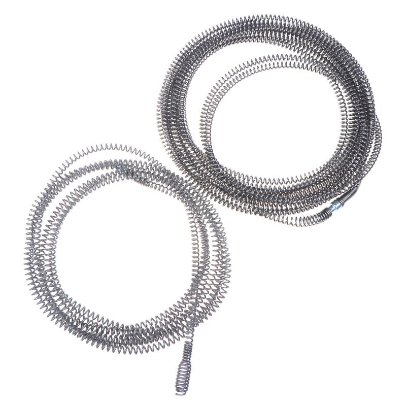 Durable Steel Spring Drain And Toilet Unclogging Cable, 5/10M Length, Compatible With Drills And Includes Connector