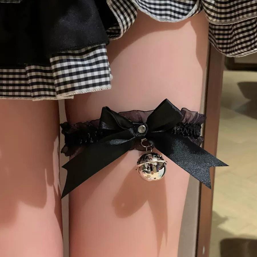 Bowknot Love Bell Punk Lace Thigh Jewelry & Neck Collar Chain