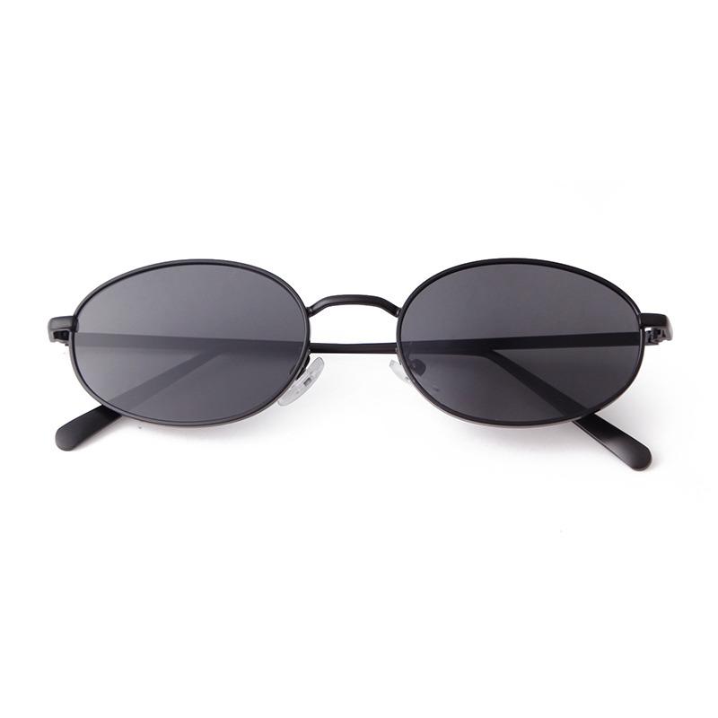 Trendy Retro Metal Oval Sunglasses for Women Men Brand Designer 90s Fashion Vintage Round Sun Glasses Classic Green Shades S9535